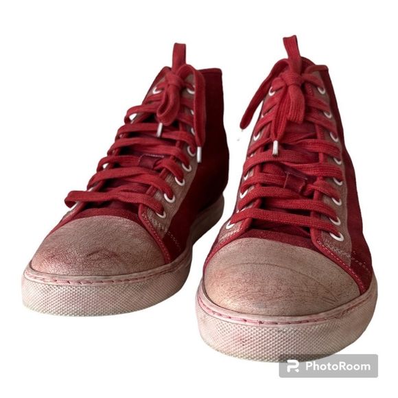 Marc Jacobs suede distressed sneakers size 9 pre owned - Picture 7 of 13